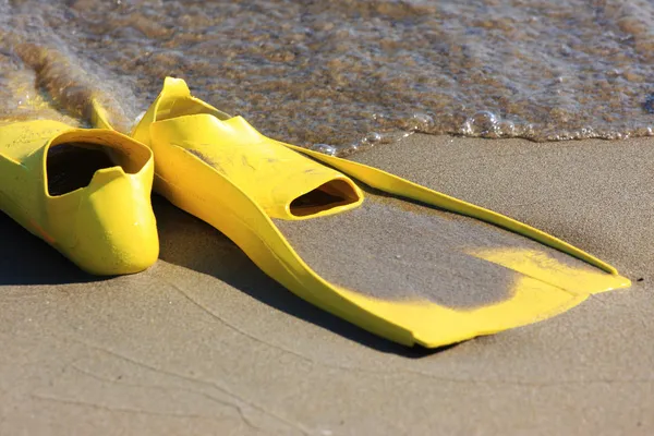 Flippers on the beach — Stock Photo, Image