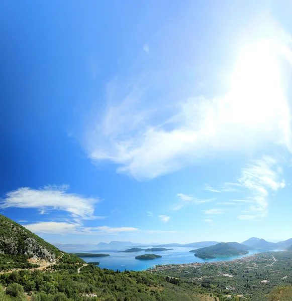 Nidri on Lefkas island Greece — Stock Photo, Image