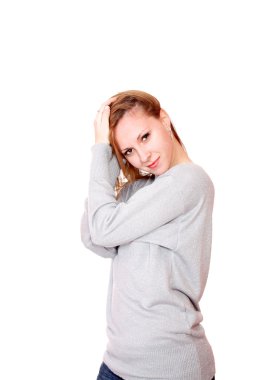 kadın rahat portre pozitif görünümü