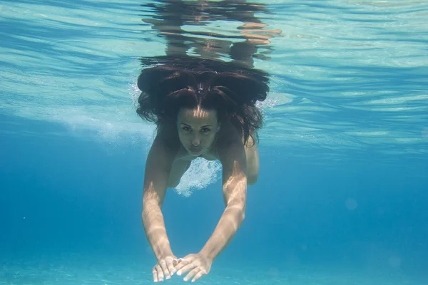 Underwater woman — Stock Photo, Image