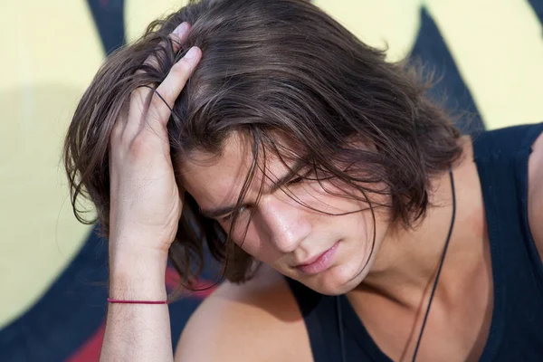 Handsome young man outdoor — Stock Photo, Image