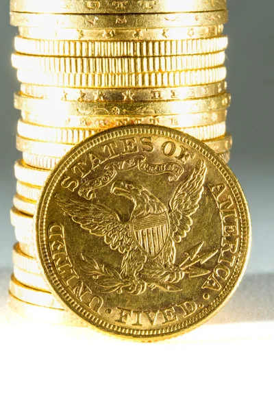 Amerikanska dollar guld mynt — Stockfoto