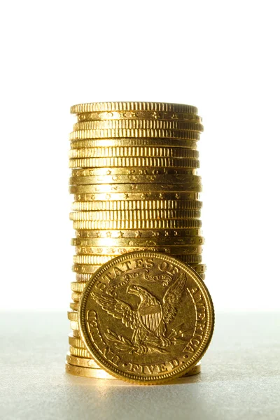 Amerikanische Dollar Goldmünzen — Stockfoto