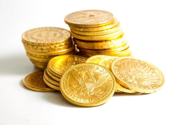 Monedas de oro americano . — Foto de Stock