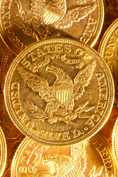 Αμερικανική χρυσά νομίσματα. — Φωτογραφία Αρχείου