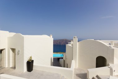 Santorini Yunan islad