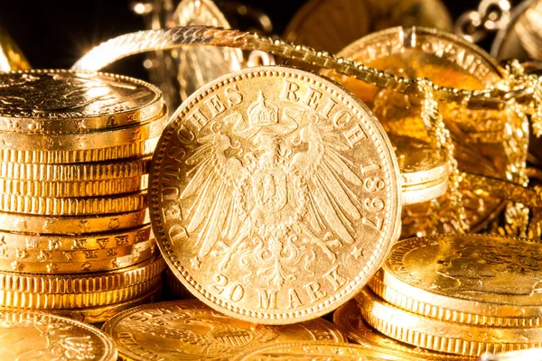 Veinte monedas Deutsch Mark — Foto de Stock