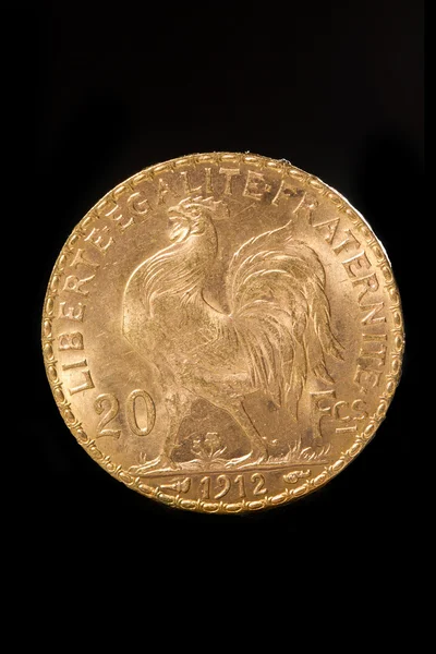 Veinte francos franceses monedas —  Fotos de Stock