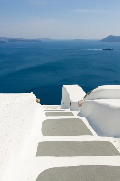 Blick auf oia in santorini — Stockfoto