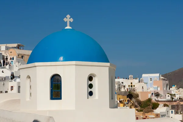 Kuppelkirche in Santorini Griechenland — Stockfoto