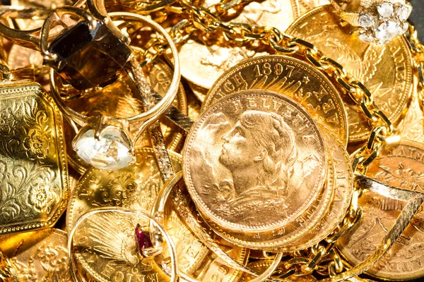 Twenty Swiss Francs coins — Stock Photo, Image