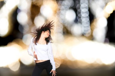 bokeh arka dans kadın