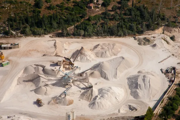 Aerial view of a worksite — Stock Photo, Image