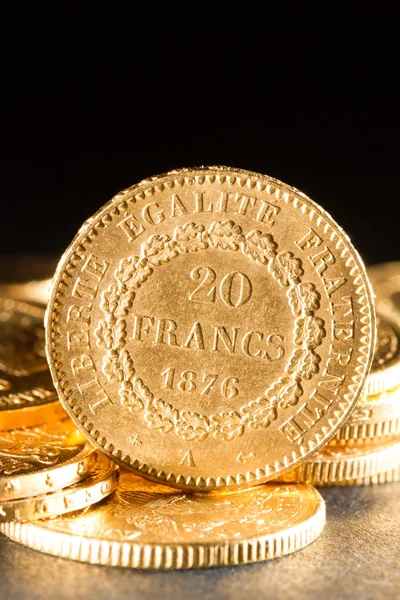 20 Franse franken munten — Stockfoto