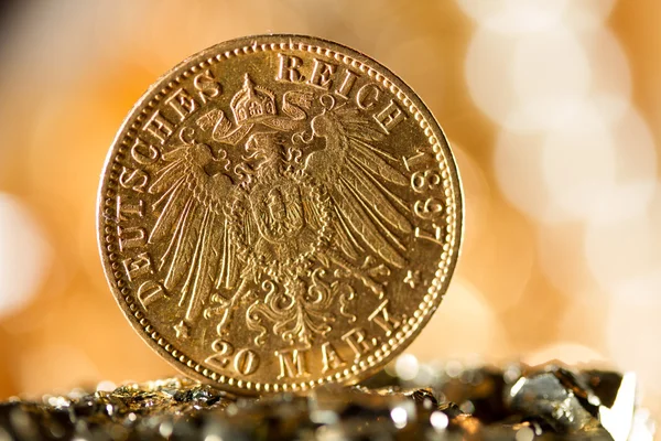 Twenty Deutsch Mark coins — Stock Photo, Image