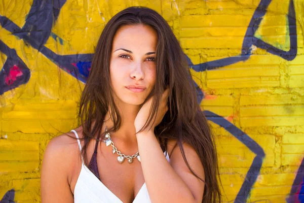 Woman in bikini top — Stock Photo, Image