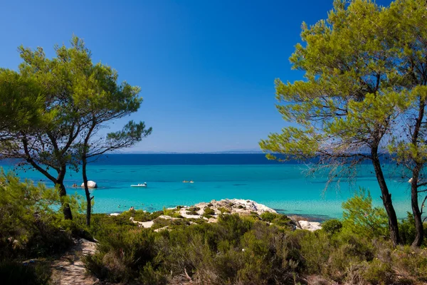 Spiaggia di Portokali, Calcidica, Grecia — Foto Stock