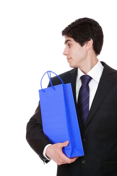 Feliz homem de compras — Fotografia de Stock