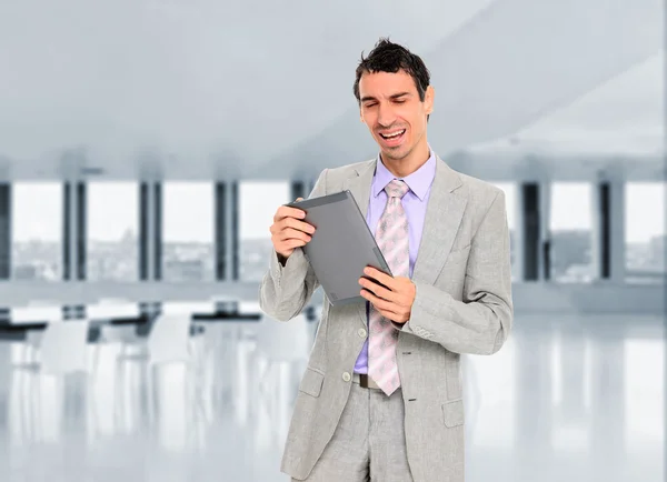 Business man using a table — Stock Photo, Image