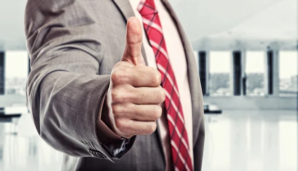 A business man with thumb up — Stock Photo, Image