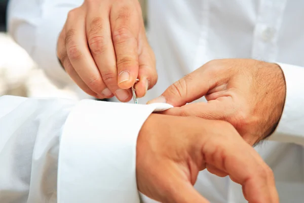 Groom moments before his wedding — Stock Photo, Image