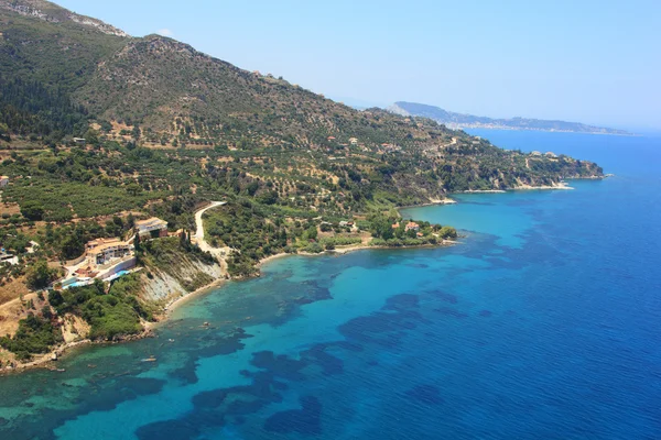 Vista aérea sobre Zakynthos Grécia — Fotografia de Stock