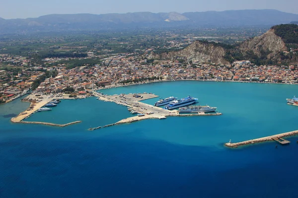 Vista aérea sobre Zakynthos Grécia — Fotografia de Stock