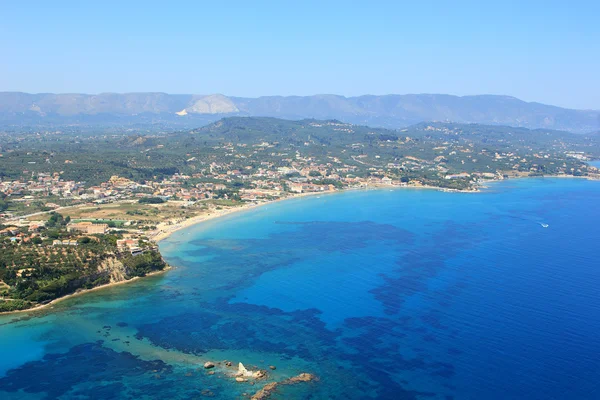 Vista aérea sobre Zakynthos Grécia — Fotografia de Stock