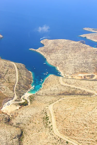 Flygfoto på zakynthos Grekland — Stockfoto