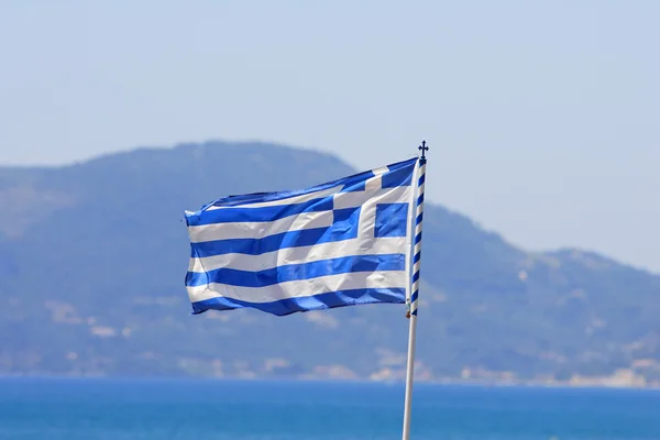 Flaga grecka — Zdjęcie stockowe