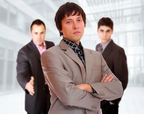 Portrait of a business man holding money — Stock Photo, Image