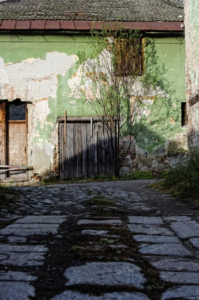 Vecchia porta e finestra — Foto Stock