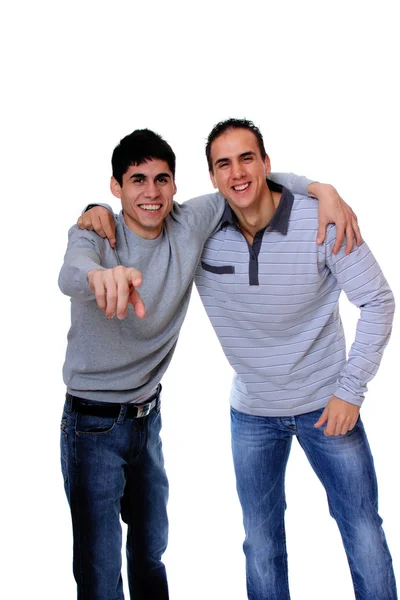 Two young casual men portrait Stock Picture