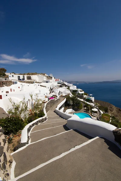 Blick auf oia in santorini — Stockfoto