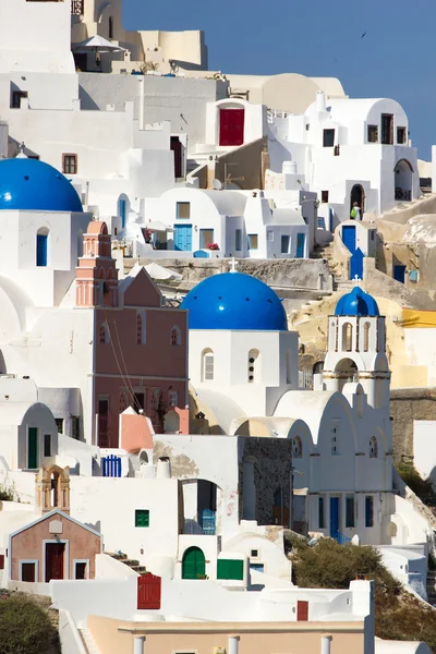 Visa på oia i santorini — Stockfoto