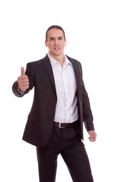 Homem de negócios posando isolado — Fotografia de Stock