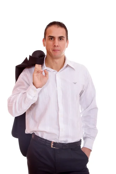 Homem de negócios posando isolado — Fotografia de Stock