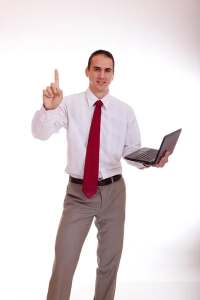 Zakenman poseren geïsoleerde — Stockfoto