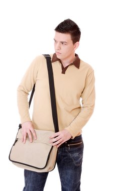 casual adam beyaz arka plan üzerinde izole