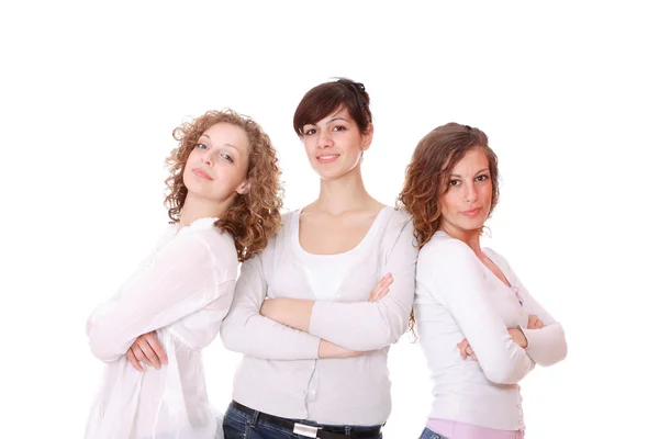 Grupo de meninas felizes muito rindo — Fotografia de Stock