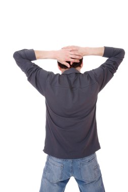 mutlu genç casual adam portresi