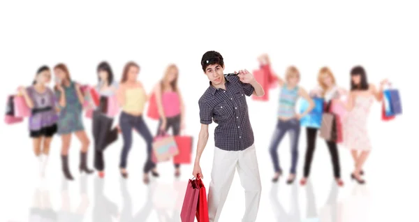 Handsome young man shopping — Stock Photo, Image