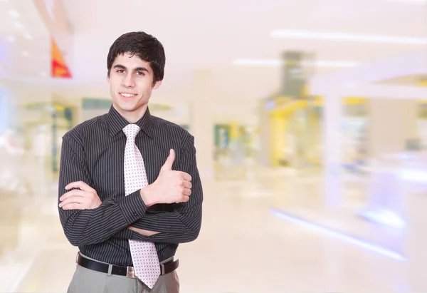 Lycklig shopping man. — Stockfoto