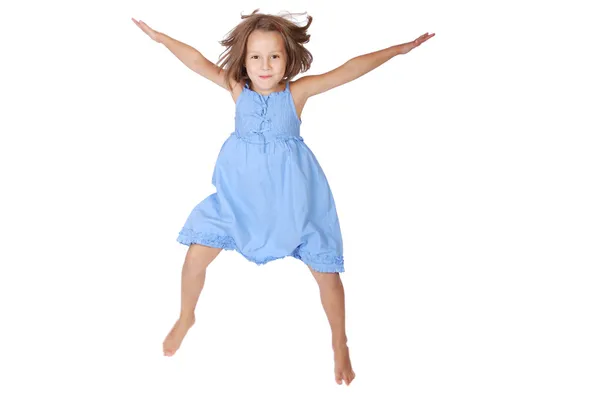 Dziewczynka skacze — Zdjęcie stockowe