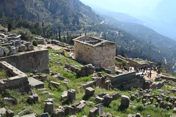 Delphi tholos på sena eftermiddagen — Stockfoto