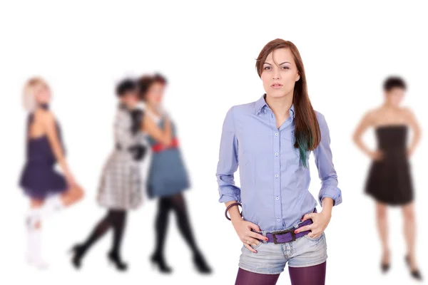 Group of happy pretty girls — Stock Photo, Image