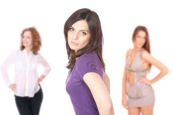 Gruppo di belle ragazze felici — Foto Stock