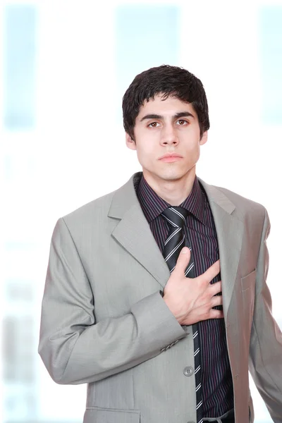 Young business man standing — Stock Photo, Image