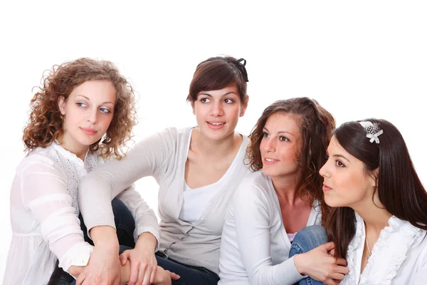 Grupo de meninas felizes muito rindo — Fotografia de Stock