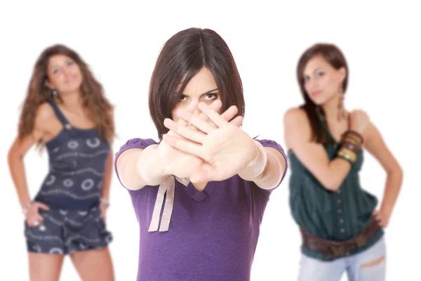 Group of happy pretty girls — Stock Photo, Image